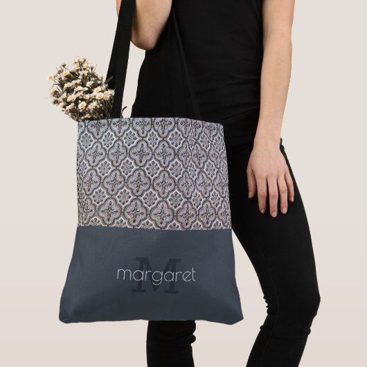 Classy Textured Monogrammed Canvas tas (Dichtbij)