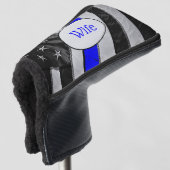 Classy Thin Blue Line American Flag Cop's vrouw Golfheadcover (3/4 voorkant)