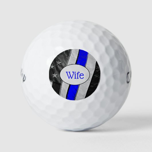 Classy Thin Blue Line American Flag Cops Wife Golfballen (Voorkant)