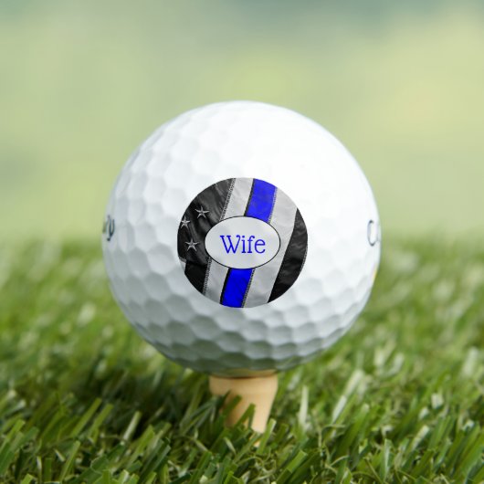 Classy Thin Blue Line American Flag Cops Wife Golfballen (Insitu Shirt)