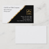 Classy Title Company Closing Agent Visitekaartje (Voorkant / Achterkant)