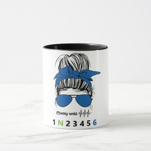 Classy tot... Grappige Motorfiets Mok (Midden)