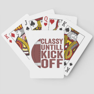 Classy Tot Kick Off Funny Fantasy Football Gift Pokerkaarten