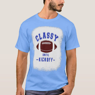 Classy tot kickoff Fan Blauwe Kleurletters T-shirt
