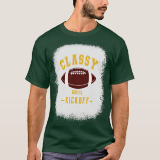 Classy tot kickoff fan gele letters t-shirt