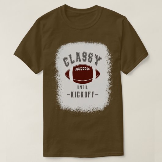 Classy tot kickoff Fan Grijze Kleurletters T-shirt (Design voorkant)