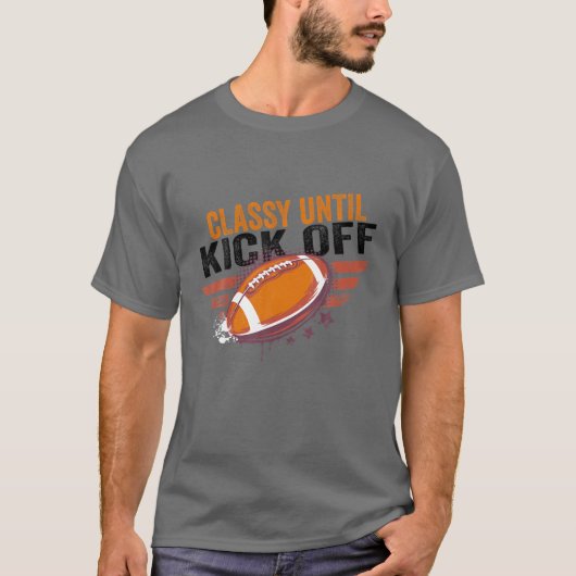 Classy Tot Kickoff Funny Football Retro  T-shirt (Voorkant)