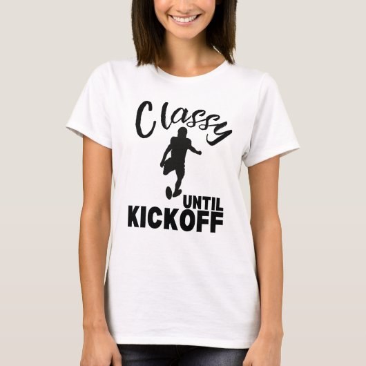 Classy Tot Kickoff Grappig Football Ontwerp T-shirt (Voorkant)