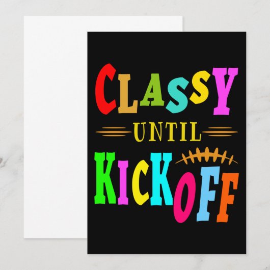 Classy tot Kickoff Kaart (Voorkant / Achterkant)