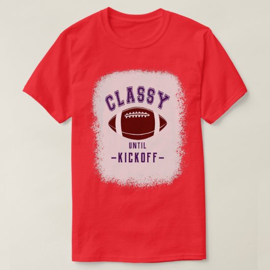 Classy tot kickoff Paarse letters sport spel D T-shirt (Design voorkant)
