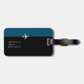 Classy Traveller Blauw Bagagelabel (Achterkant horizontaal)