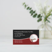 Classy Trendy Bartender voor hire Visitekaartjes (Staand voorkant)