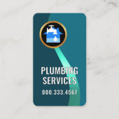 Classy Trendy Blue Water Curve Visitekaartje (Voorkant)