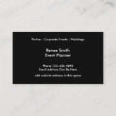 Classy Trendy Event Planner Visitekaartjes (Achterkant)