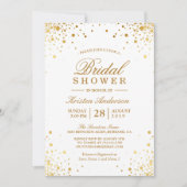 Classy Trendy Gold Confetti Stip Vrijgezellenfeest Kaart (Voorkant)
