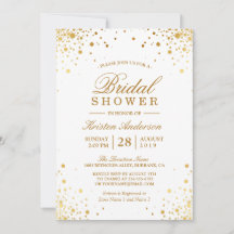 Classy Trendy Gold Confetti Stip Vrijgezellenfeest