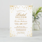 Classy Trendy Gold Confetti Stip Vrijgezellenfeest Kaart (Staand voorkant)