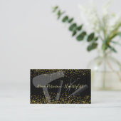 Classy Trendy Hairstylist Glitzy Appointment Cards Visitekaartje (Staand voorkant)