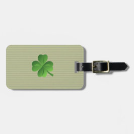 Classy Trendy Irish Lucky Shamrock Bagagelabel