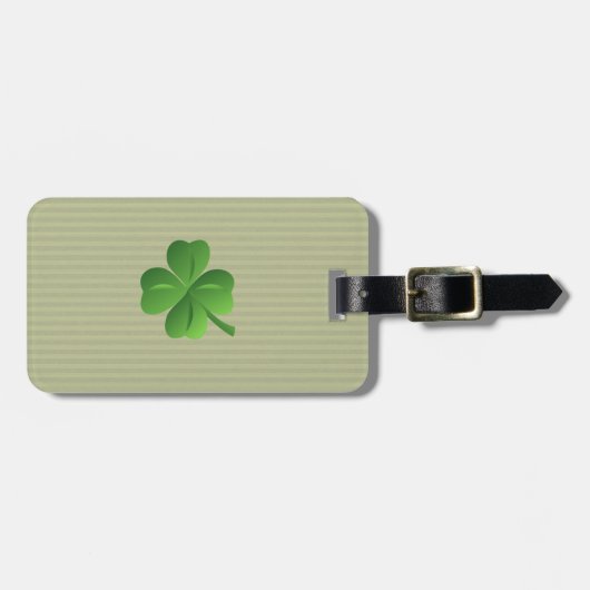 Classy Trendy Irish Lucky Shamrock Bagagelabel (Voorkant horizontaal)
