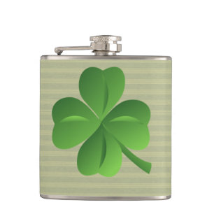 Classy Trendy Irish Lucky Shamrock Heupfles