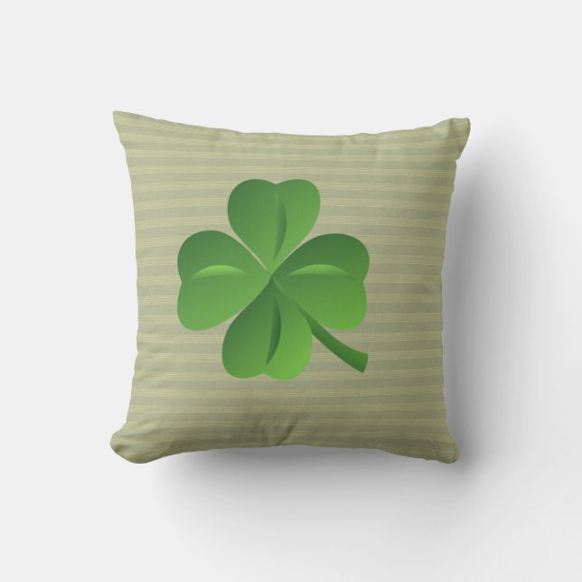 Classy Trendy Irish Lucky Shamrock Kussen (Voorkant)