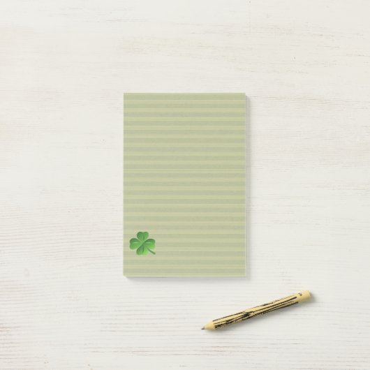 Classy Trendy Irish Lucky Shamrock Post-it® Notes (Op bureau)