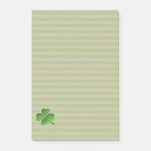 Classy Trendy Irish Lucky Shamrock Post-it® Notes (Voorkant)