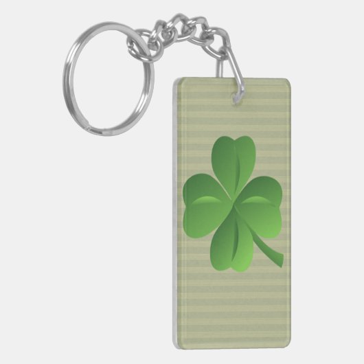 Classy Trendy Irish Lucky Shamrock Sleutelhanger (Voorkant Links)