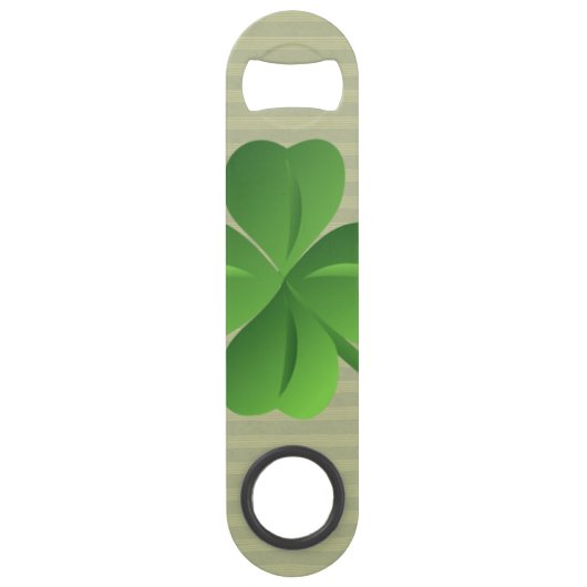 Classy Trendy Irish Lucky Shamrock Speed Flessenopener (Achterkant)