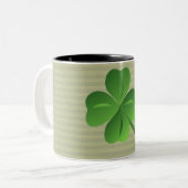 Classy Trendy Irish Lucky Shamrock Tweekleurige Koffiemok (Voorkant links)
