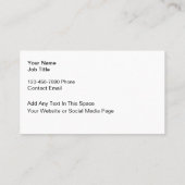 Classy Trendy Monogram Business Cards Visitekaartje (Achterkant)