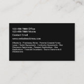 Classy trendy notaris openbaar visitekaartje (Achterkant)