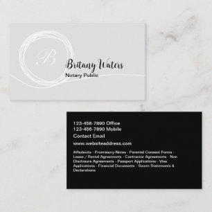 Classy trendy notaris openbaar visitekaartje