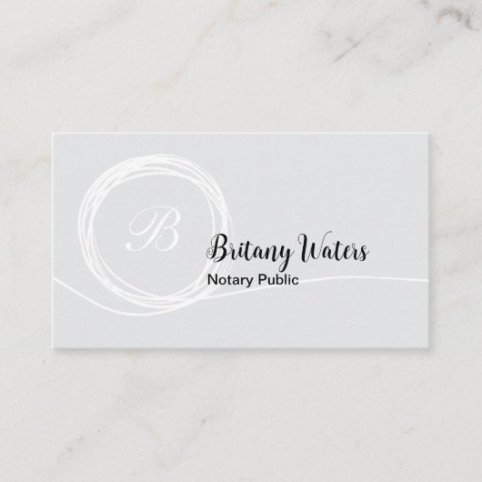 Classy trendy notaris openbaar visitekaartje (Voorkant)