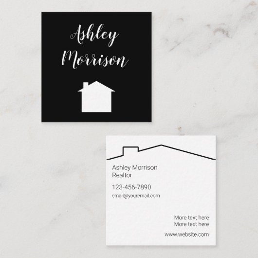 Classy Trendy Realtor Visitekaartje Design (Voorkant / Achterkant)