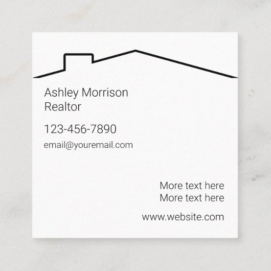 Classy Trendy Realtor Visitekaartje Design (Achterkant)