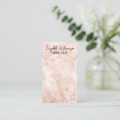 Classy Trendy Roze Rozenkwarts Sieraden Display Visitekaartje (Staand voorkant)