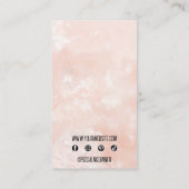 Classy Trendy Roze Rozenkwarts Sieraden Display Visitekaartje (Achterkant)