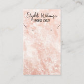 Classy Trendy Roze Rozenkwarts Sieraden Display Visitekaartje (Voorkant)