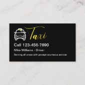 Classy Trendy Taxi Driver Service Visitekaartje (Voorkant)