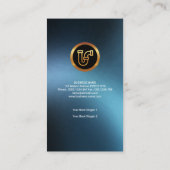 Classy Trendy White Borders Blue Waves Plumber Visitekaartje (Achterkant)