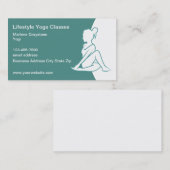 Classy Trendy Yoga Class Instructor Visitekaartje (Voorkant / Achterkant)