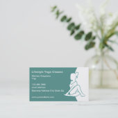 Classy Trendy Yoga Class Instructor Visitekaartje (Staand voorkant)