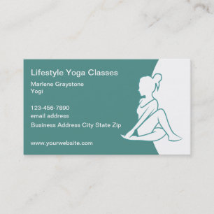 Classy Trendy Yoga Class Instructor Visitekaartje