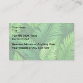 Classy Tropical Floral Palm Leaves Visitekaartjes (Achterkant)