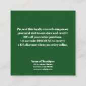 Classy tropical leaves Boutique Discount Coupon (Achterkant)