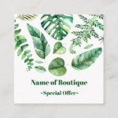 Classy tropical leaves Boutique Discount Coupon (Voorkant)