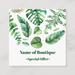 Classy tropical leaves Boutique Discount Coupon