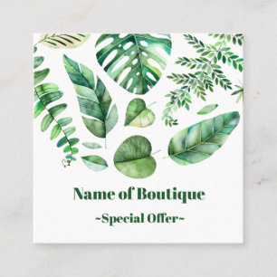 Classy tropical leaves Boutique Discount Coupon